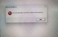 新blue登录器出现sorry，this application cannot run under a virtual machine