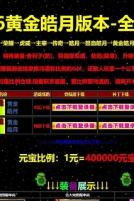 1.96黄金皓月怀旧三职业传奇客户端-终极武器开光-GOM引擎